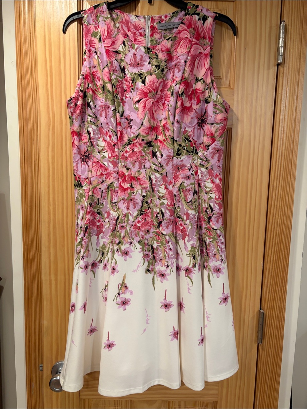 Danny & Nicole Pink Floral Midi Dress